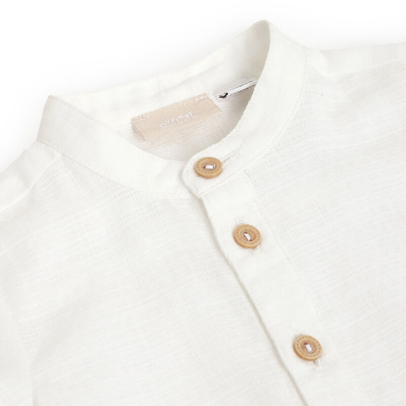Boys Bronze Solid Long Sleeve Shirt image number 2
